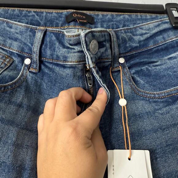 Quince Warren Stretch Slim Straight Jeans, Azure Blue, 33x34 - Picture 5 of 5